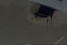 Часть потолка обрушилась на вокзале "Нурлы жол" в Астане (ВИДЕО)