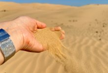 Золотистые барханы среди степи