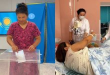 В Атырауском перинатальном центре около 100 мам проголосовали на выборах