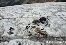 Рюкзак, потерянный 63 года назад, нашли на тающем леднике в Австрии
