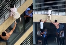Спасли стулом: трехлетняя девочка повисла на 12-м этаже в Китае (ВИДЕО)