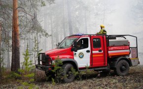 Вертолеты привлекли для тушения пожара в нацпарке "Бурабай"