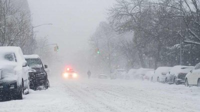Опять метель: на Астану надвигаются снег и сильный ветер