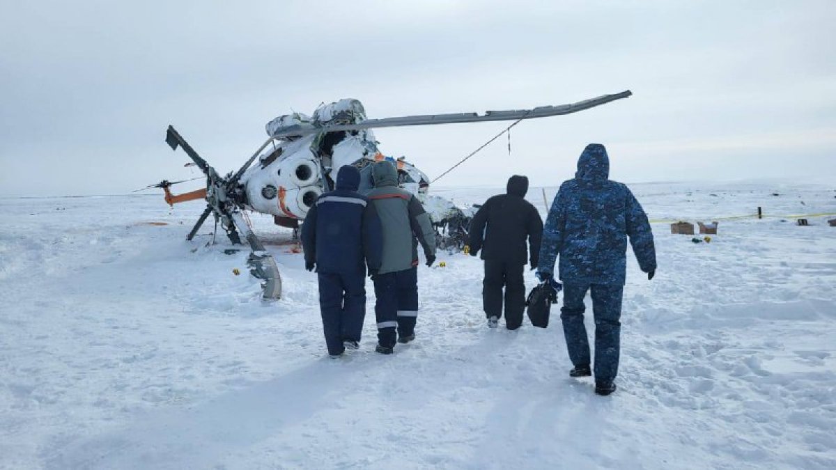Следственная группа прибыла на место крушения вертолета “Казавиаспаса” в ЗКО