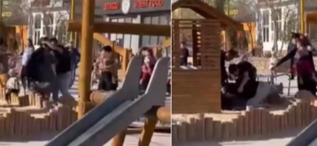 Драку на кулаках устроили женщины на детской площадке в Жанаозене (ВИДЕО)