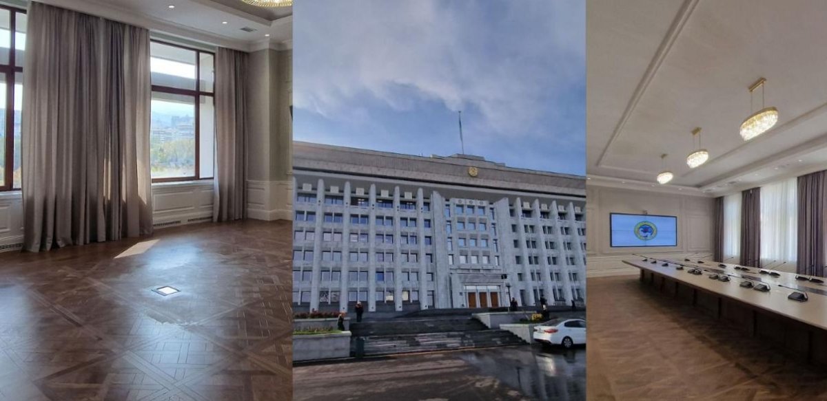 Как выглядит восстановленный акимат Алматы после пожара во время Кантара