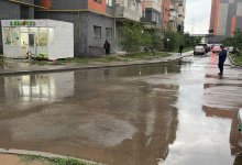 Улицы Алматы подтопило проливным дождем