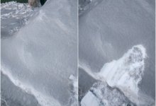 Снег почернел в Хромтау