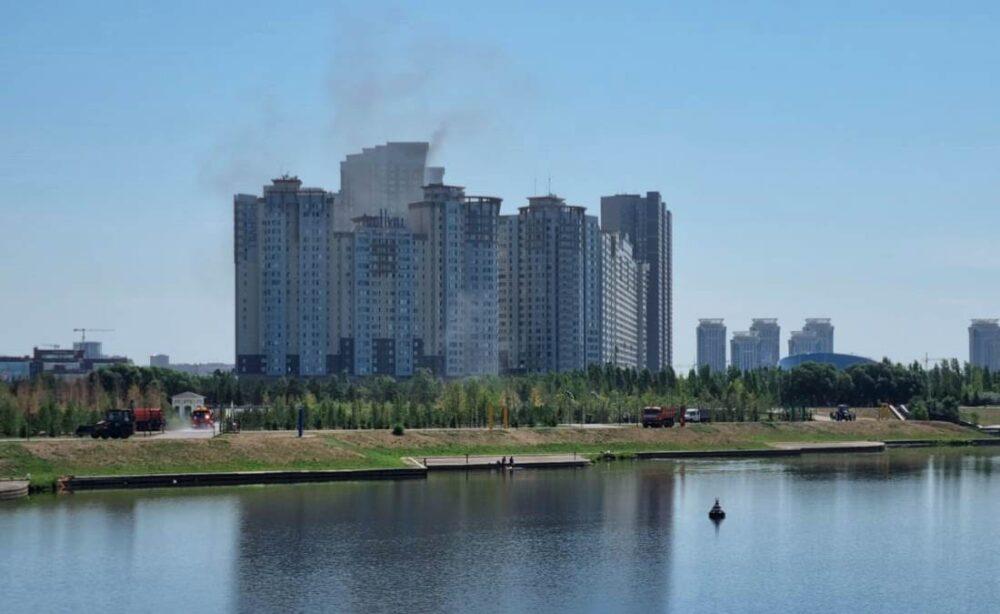 Пожар в Нур-Султане: загорелся ЖК Highvill 2 Нур-Султан